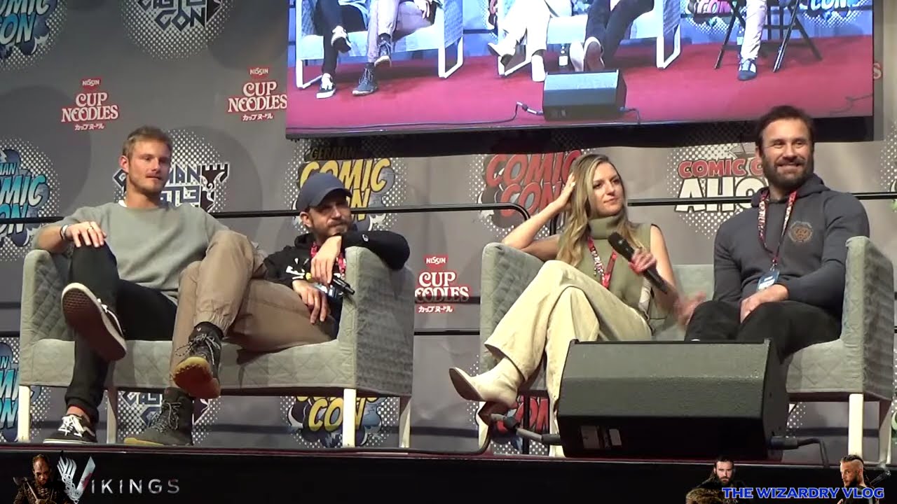 Vikings Cast: Maude, Alexander Ludwig, Gustaf Skarsgard & Clive Full Q&A Session | German Comic Con