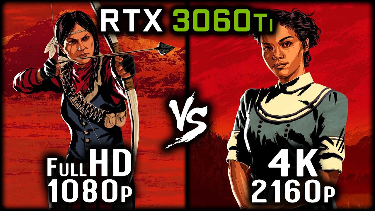 Red Dead Redemption 2 - RTX 3060 Ti - HD vs 4K | 1080p vs 2160p | Full HD vs Ultra HD