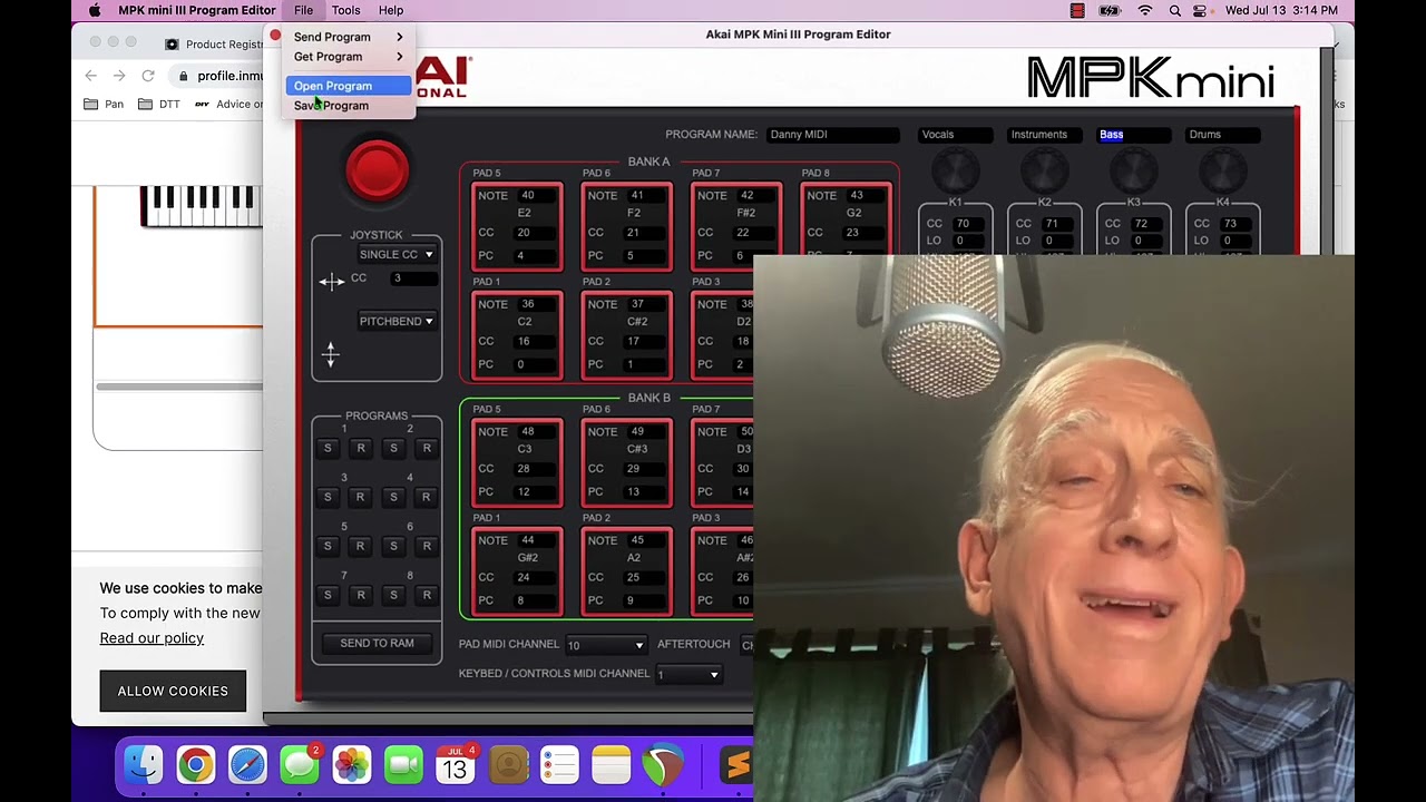 Using the Akai MPK MINI keyboard with Reaper