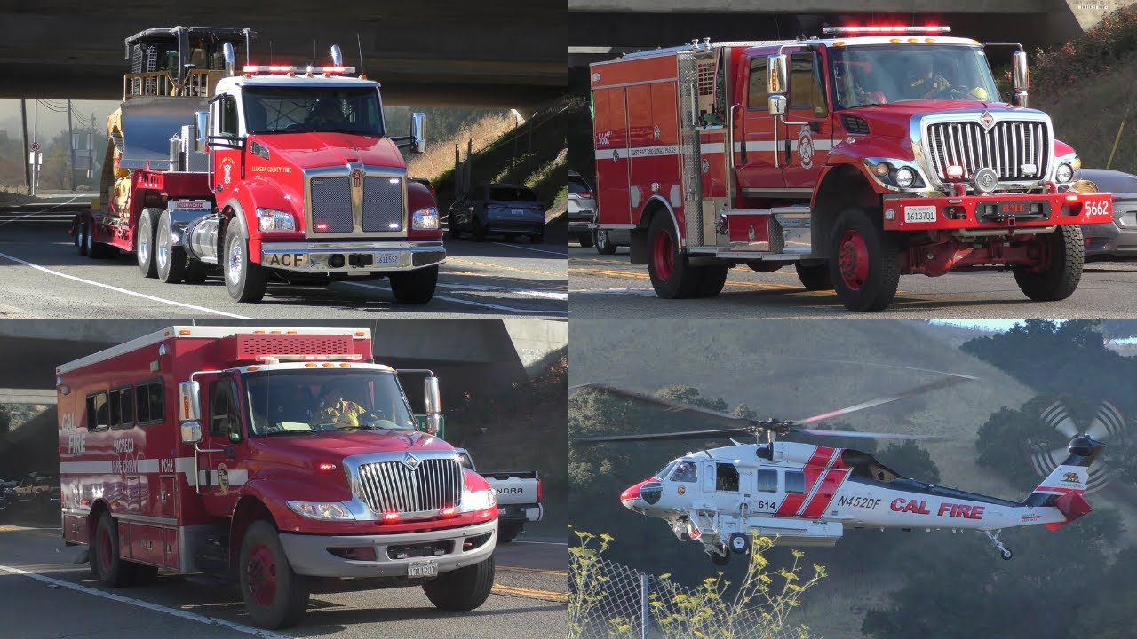 EARLY ARRIVAL! TONS of Fire Trucks, Dozers, Handcrews & More Respond to a Large Brush Fire!