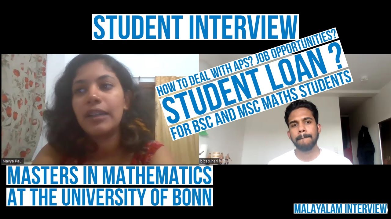Masters in Mathematics at the University of Bonn - Student interview - Malayalam