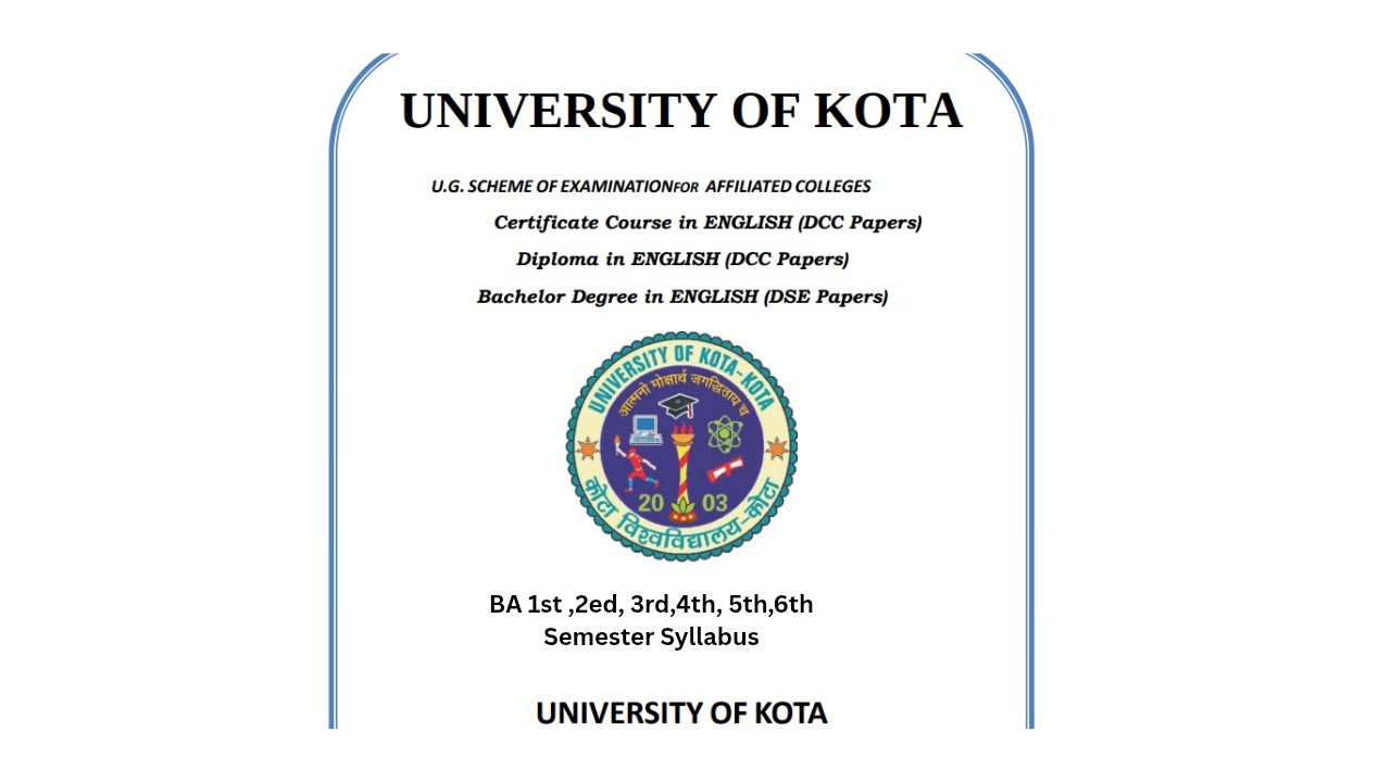 BA All Semester Syllabus | UNIVERSITY OF KOTA  |  #uok