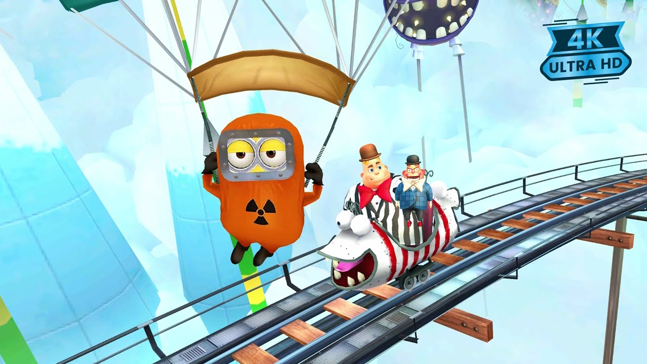 Minion Rush Villaintriloquist Boss Fight with Hazmat Minion -4K  Full Screen Gameplay