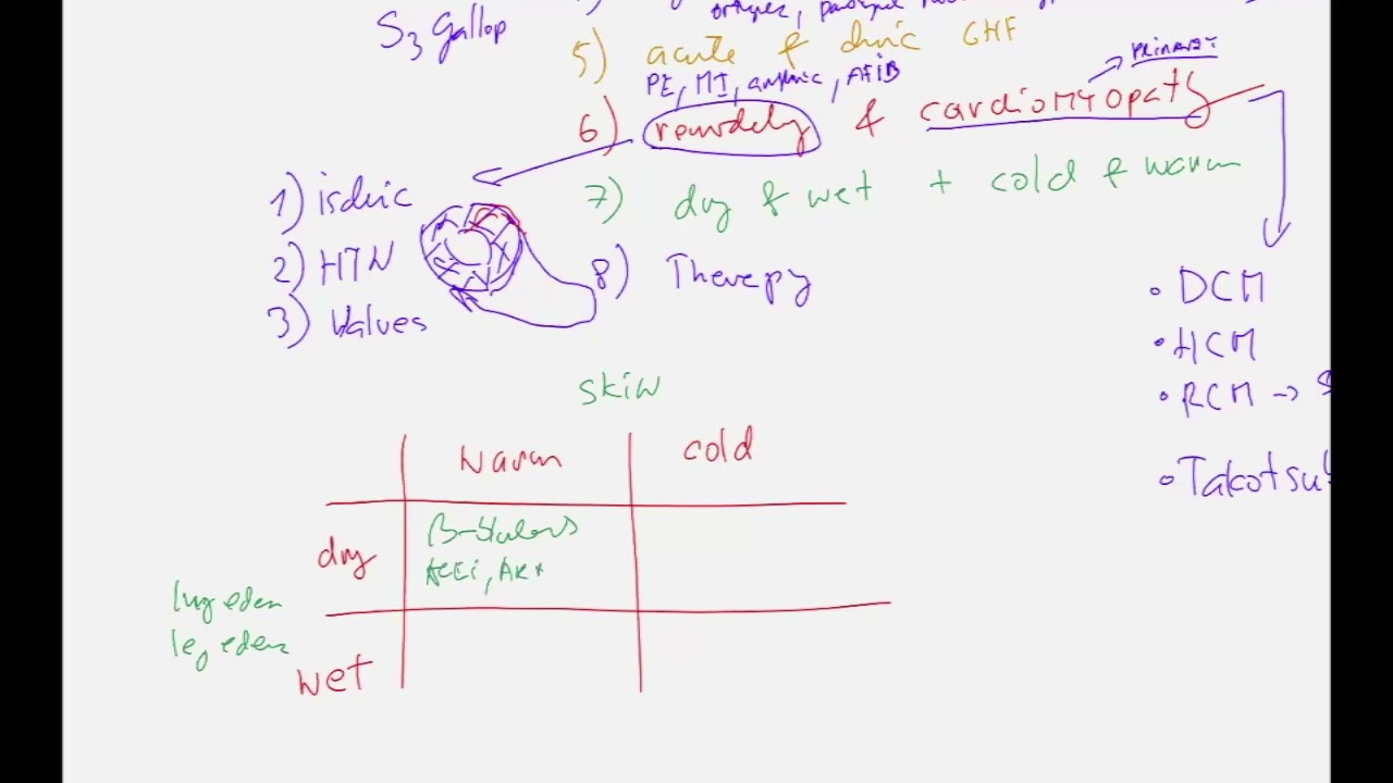 CHF ENG 4 (treatment, acute vs chronic, compensated / decompensated, hemodynamic profiles. ACEi, BB)