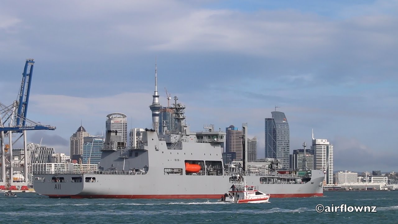 HMNZS Aotearoa Welcome to Auckland New Zealand - 2020