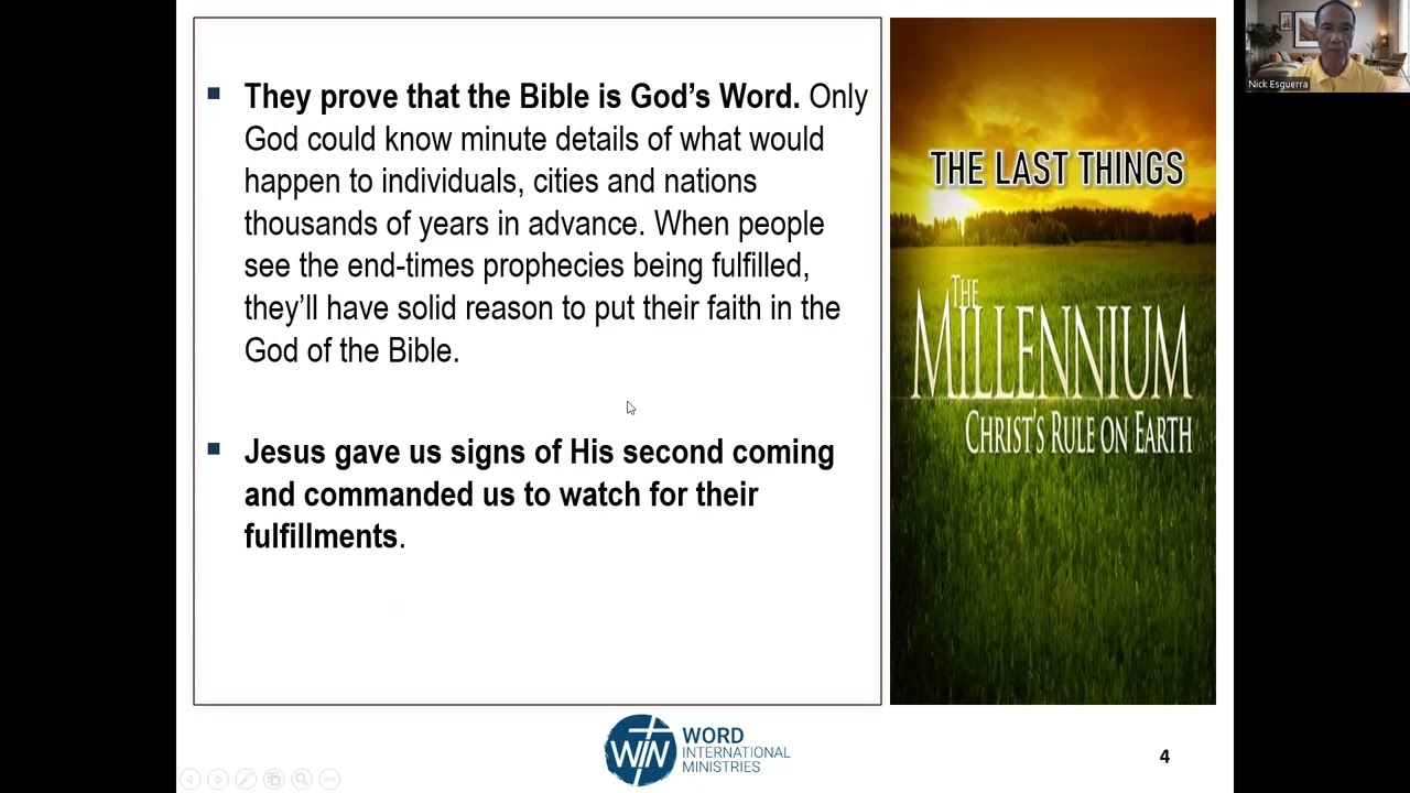 Teaching on Eschatology: The Last Things Part -1