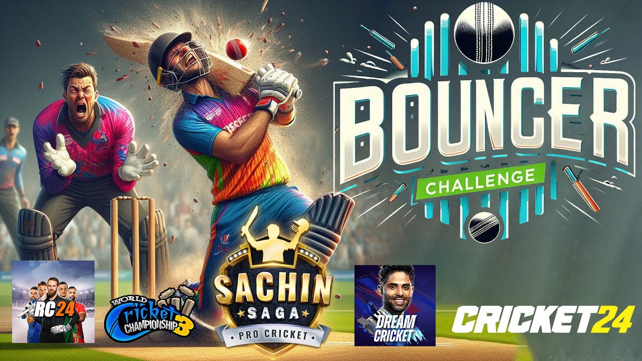 AI Bouncers Only Challenge - Real Cricket 24 Wcc3 Dream Cricket 24 Sachin Saga Pro Cricket Cricket24