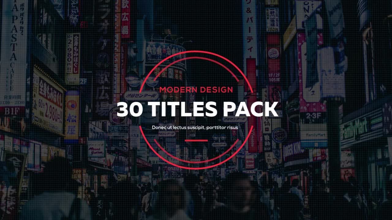 30 Creative Titles Premiere Pro Templates