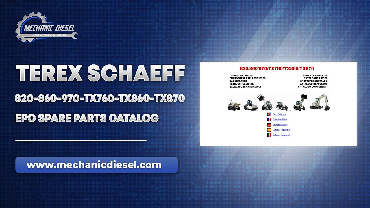 Exploration of TEREX SCHAEFF 820-860-970-TX760-TX860-TX870 EPC SPARE PC Software Features.