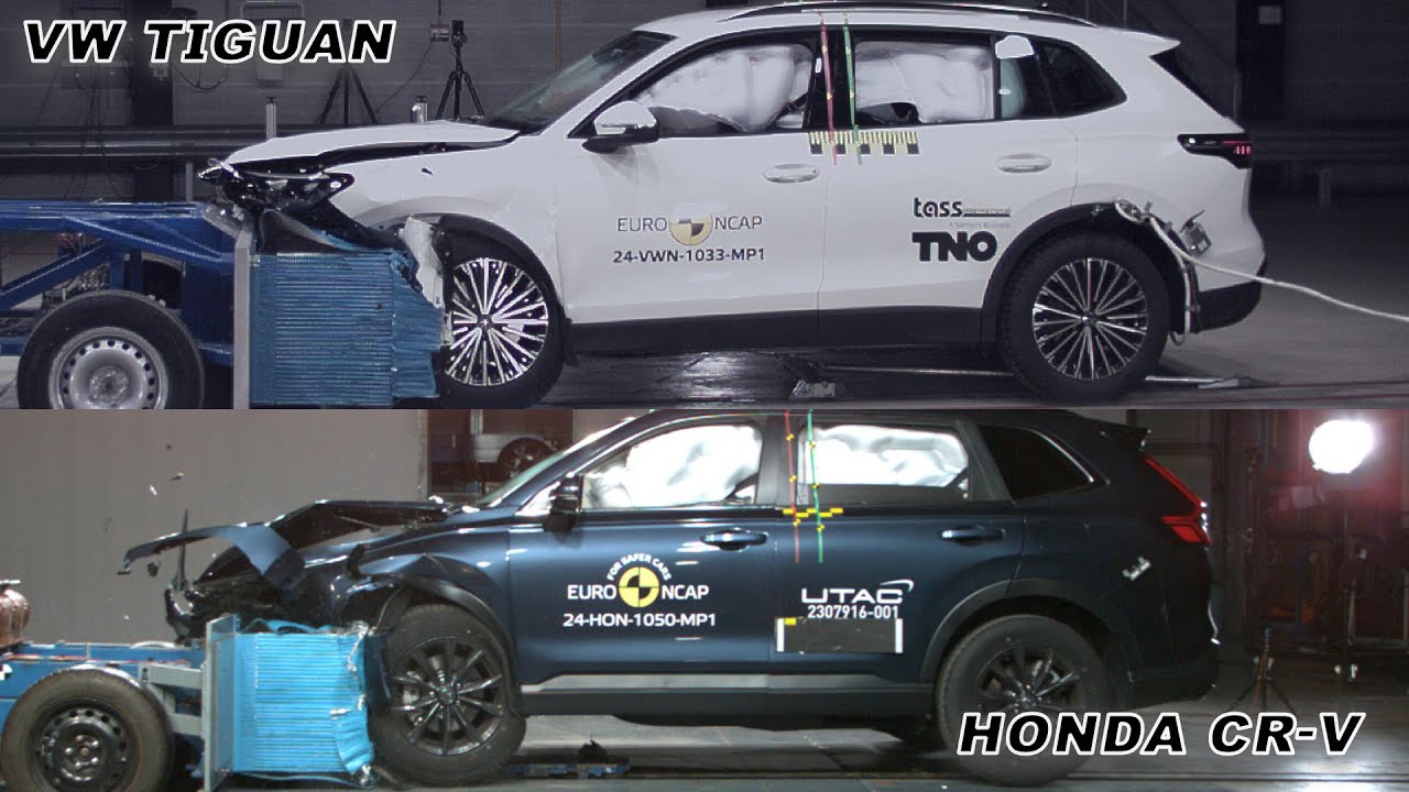 2024 VW Tiguan VS 2024 Honda CR-V &ndash; Crash Tests Comparison