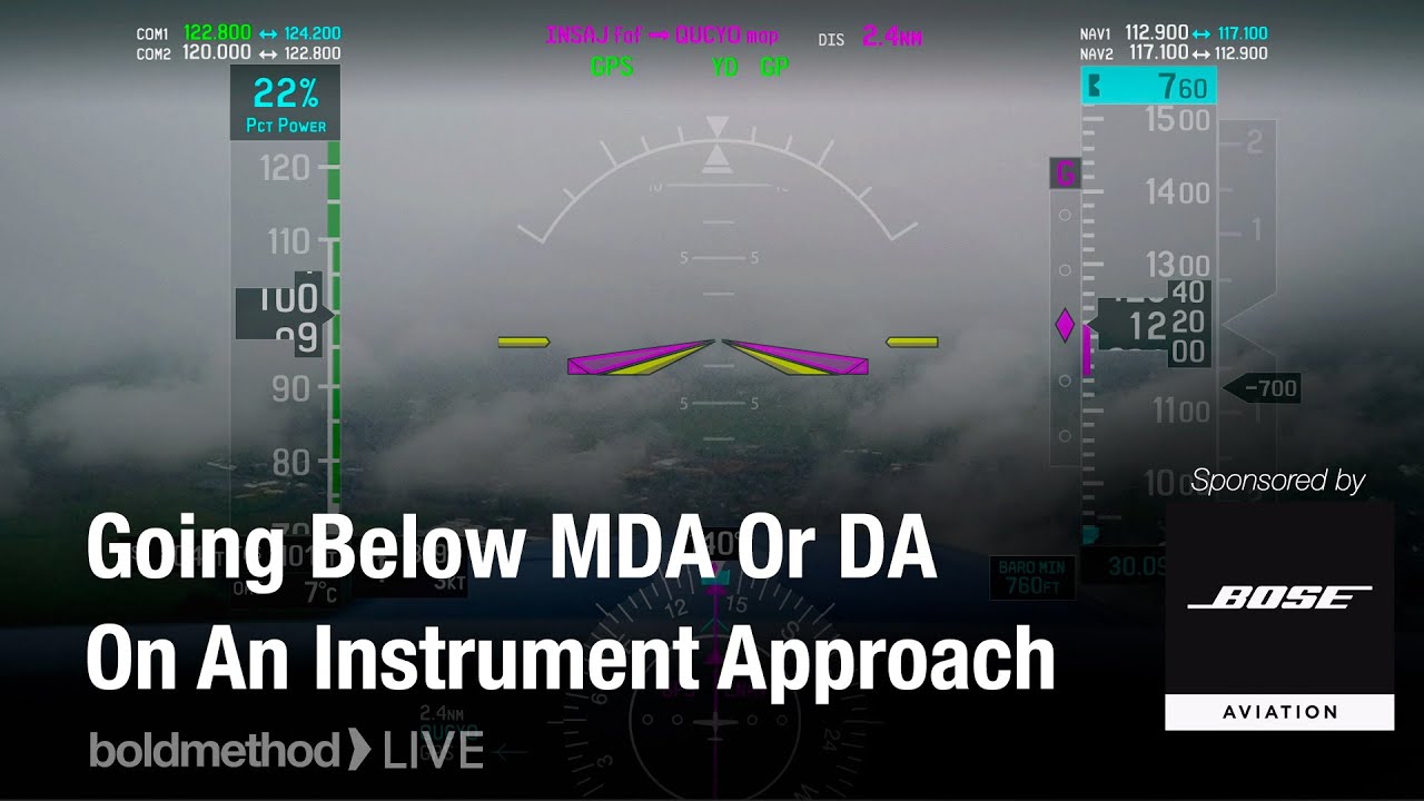 When Can You Go Below MDA Or DA On An Instrument Approach? Boldmethod Live