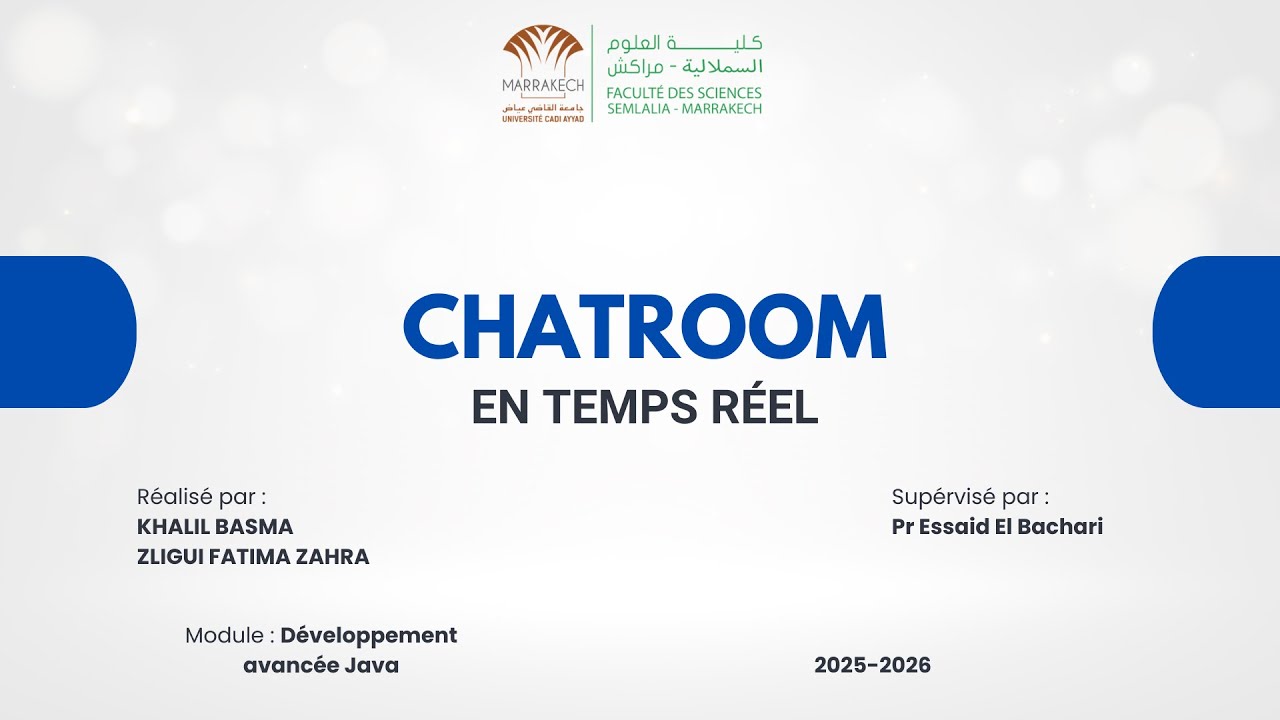 Projet de fin du module:Mise en ouvre d'une Apps de ChatRoom avec Java et WebSocket |ft.@KhalilBasma