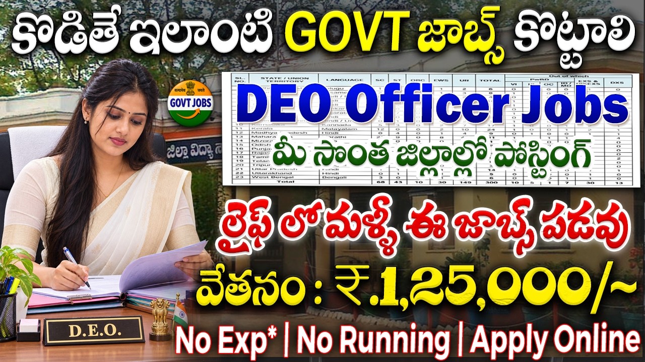 DEO ఆఫీసర్ జాబ్స్ వచ్చేశాయ్ 🔥 | Latest Govt Jobs In telugu | APPSC Group 1 Notification 2026
