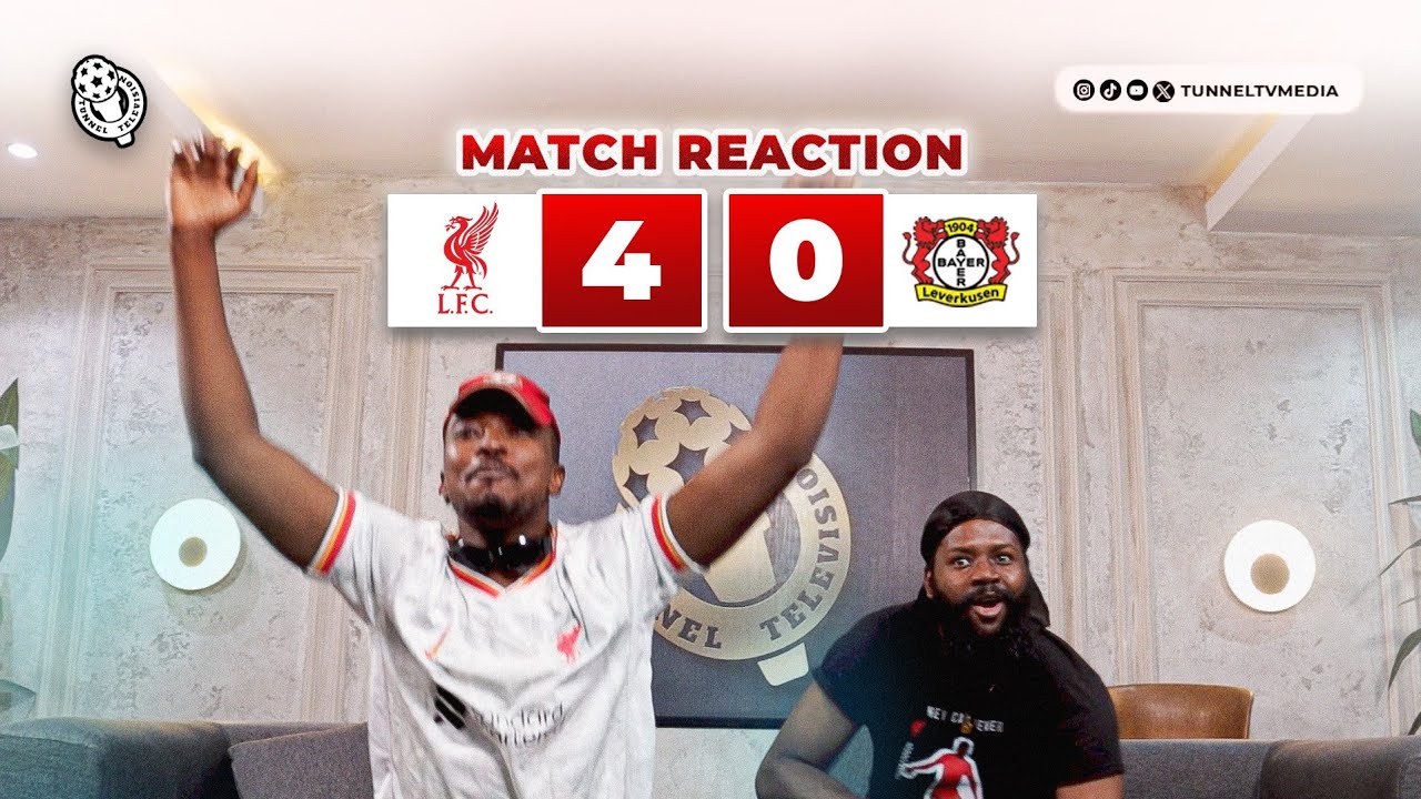 Liverpool 4-0 Bayer Leverkusen | Full Fan Goal celebrations | Diaz Gakpo