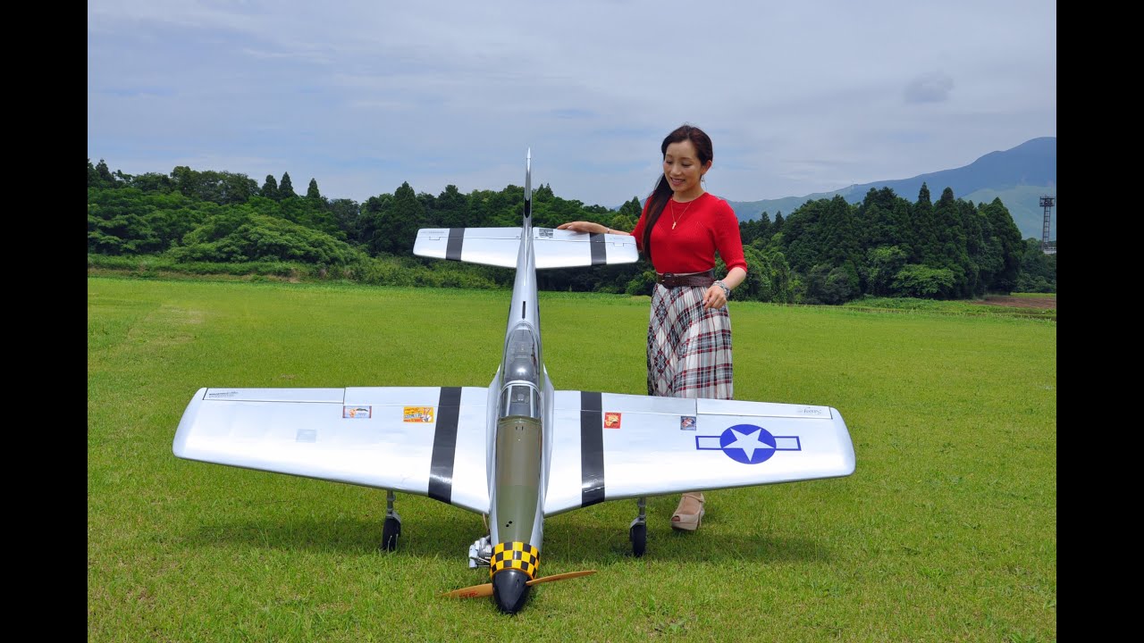 Completed ! P-51D Mustang RC Plane: Phoenix Model 50cc : Saito FG-40