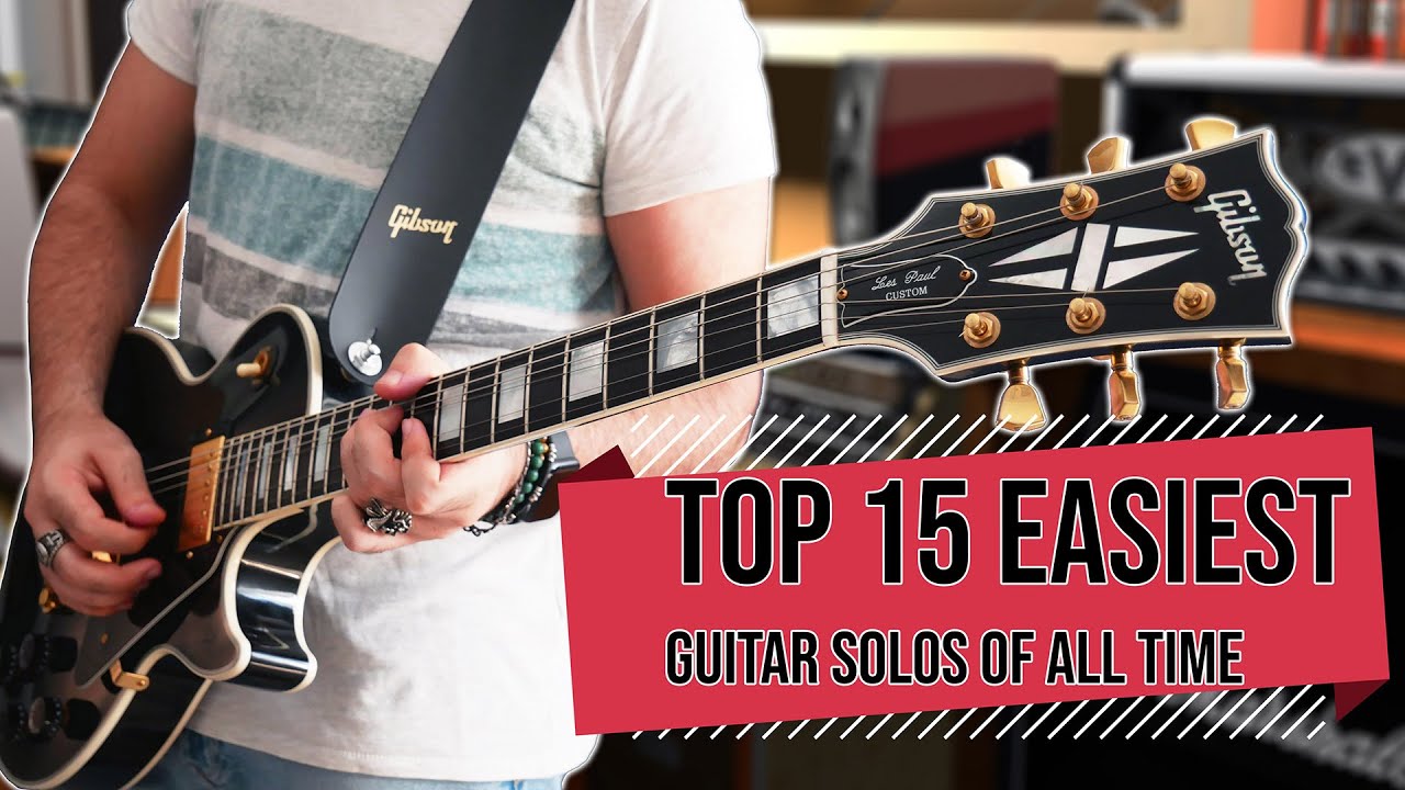 Top 15 EASIEST Guitar Solos OF ALL TIME