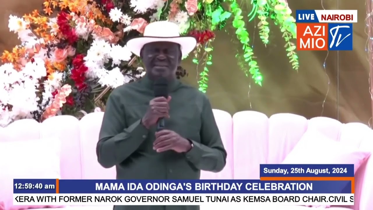 Raila Odinga's SPECIAL MESSAGE to Ida on her 74th birthday