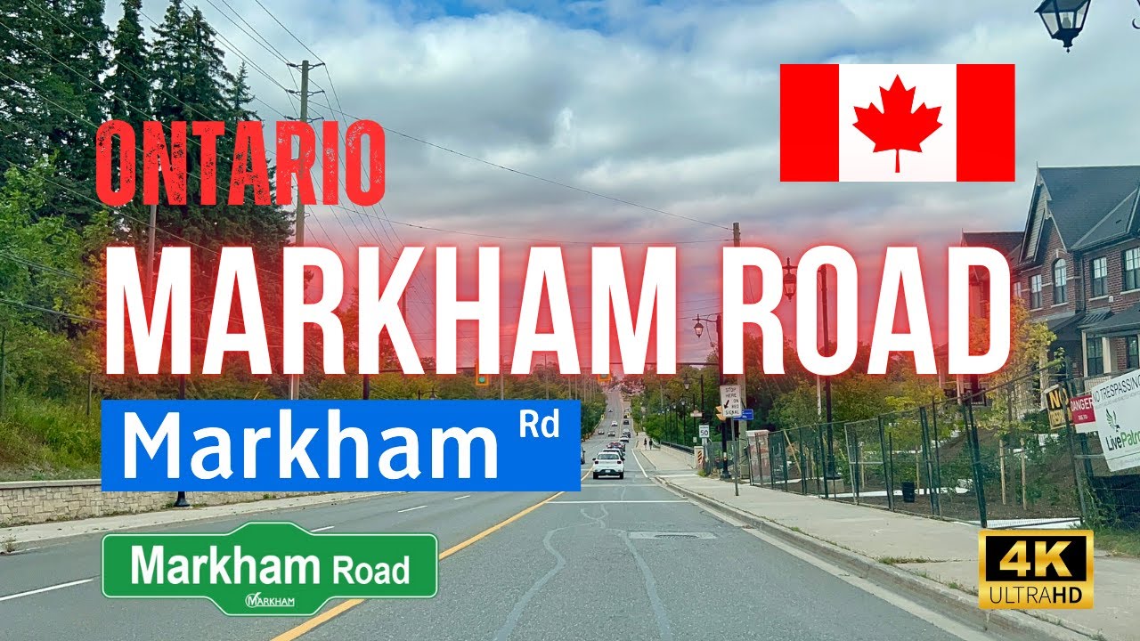 Driving on complete Markham Road – Scenic Route from Scarborough, Toronto to Markham, York Region