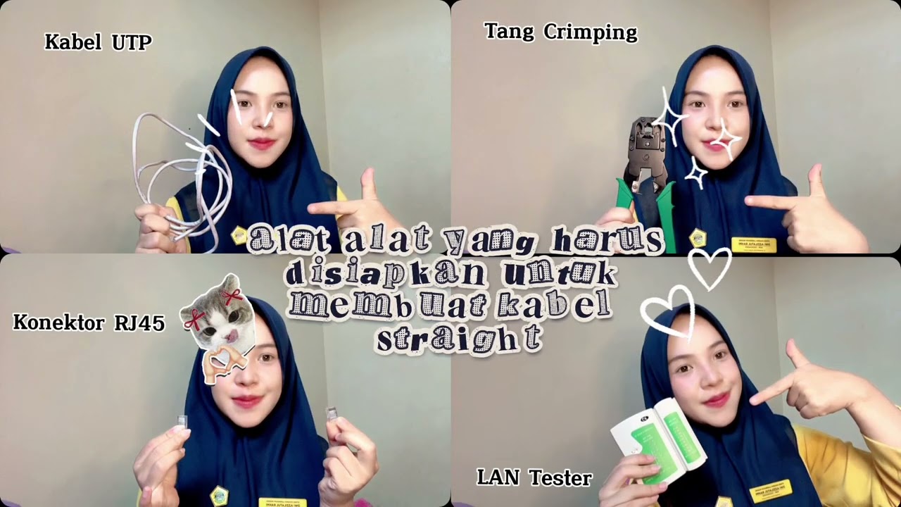 tutorial pemasangan kabel Lan tipe straight