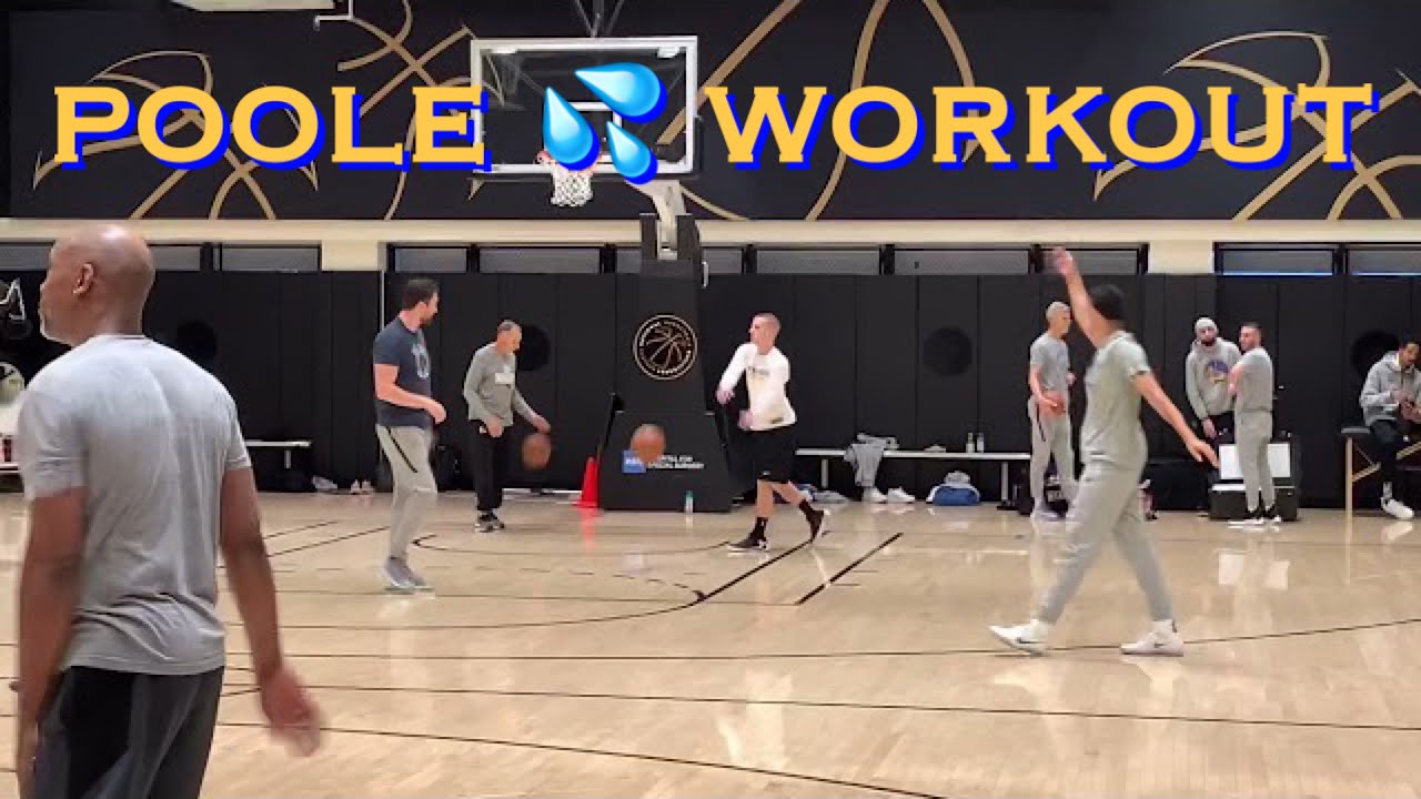 📺 NYC: Jordan Poole workout/threes from Golden State Warriors practice, day before Brooklyn Nets