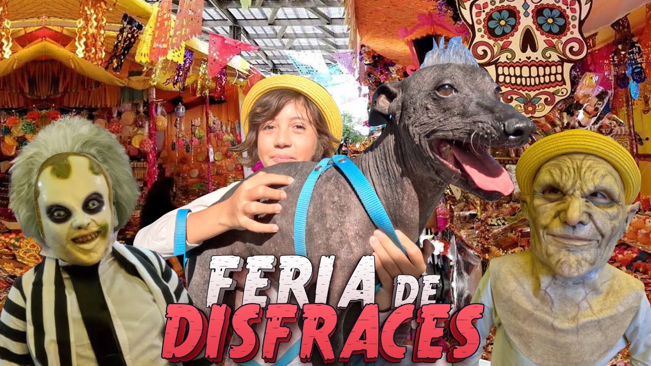 Mi Mascota ELIGE su DISFRAZ en la FERIA de DISFRACES para HALLOWEEN y se Come los DULCES