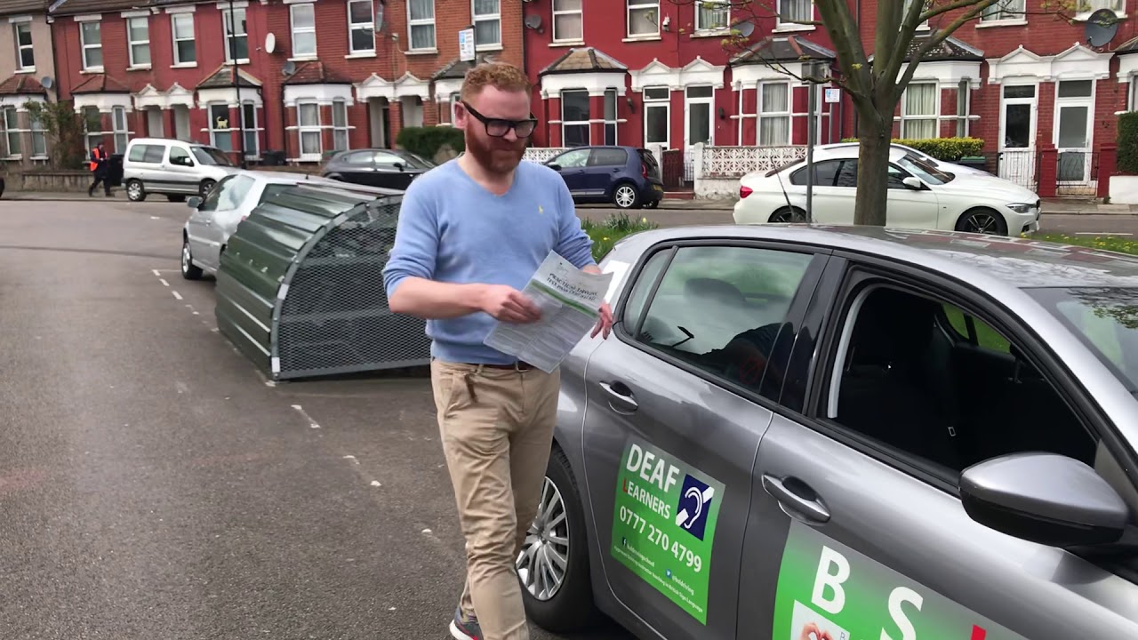 Deaf learner Marcas feeling good after passing his test