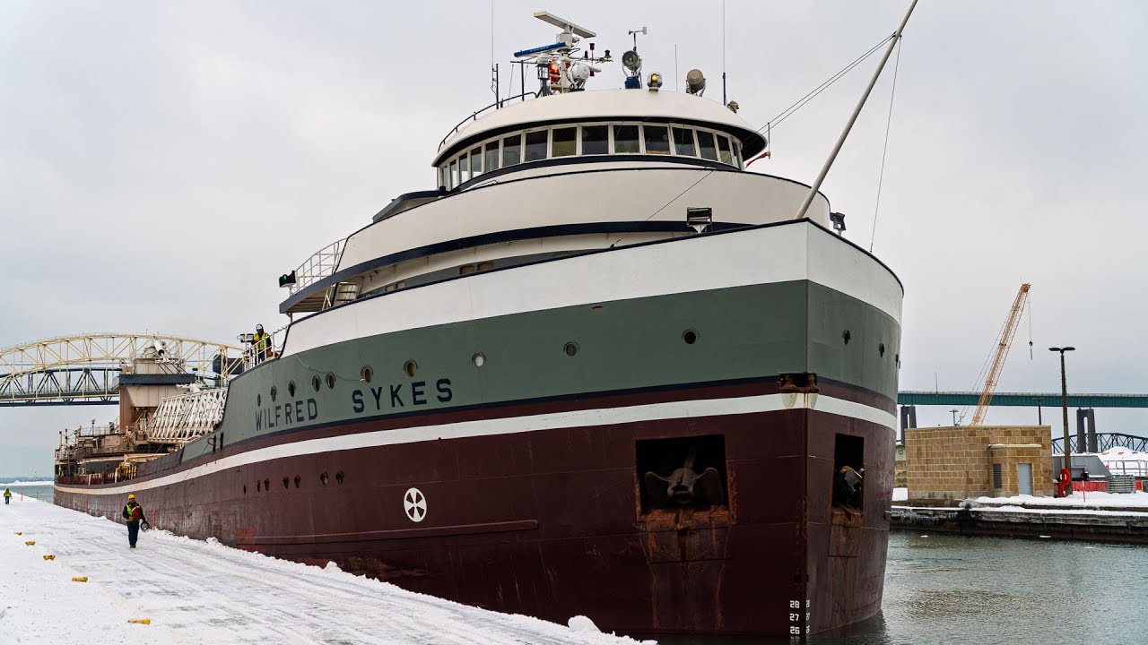 Live with the Wilfred Sykes as they enter the Soo Locks!