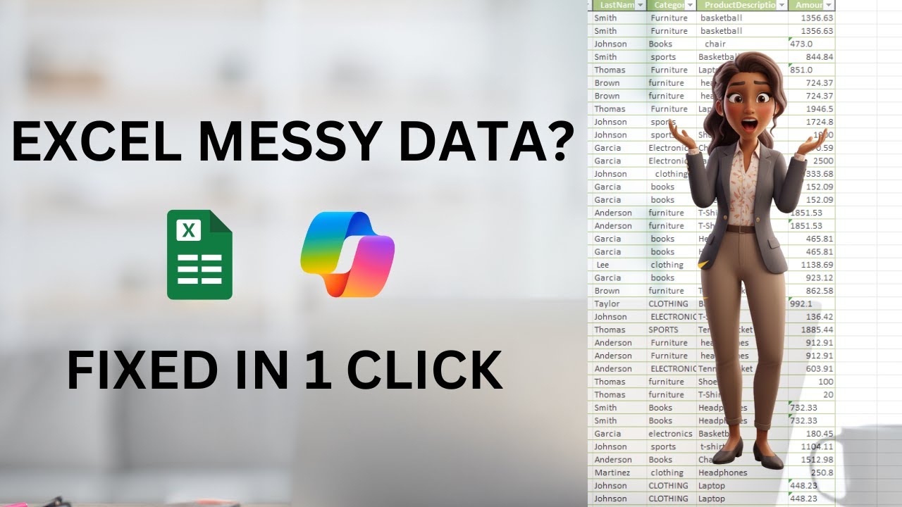 Fix Messy Excel Data in 1 Click - (3 Copilot Hacks)