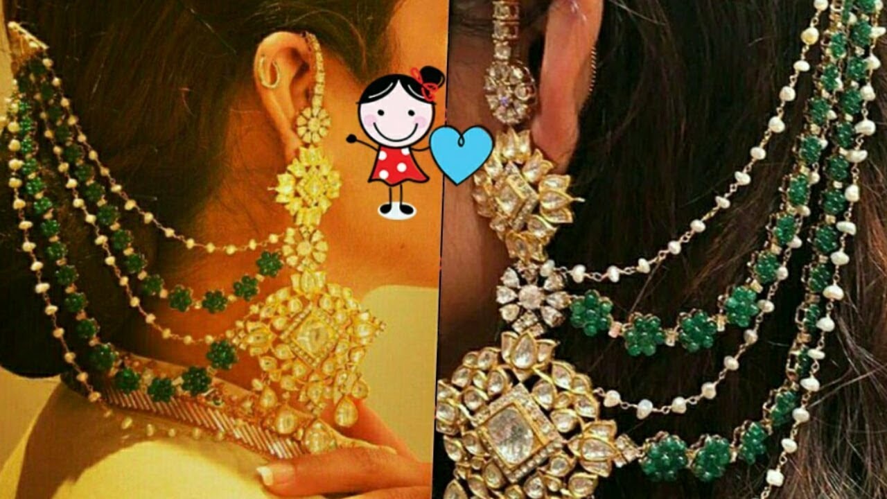 Bridal side ear chain latest collections || padmavathi collections|| Diy||champarasalu||