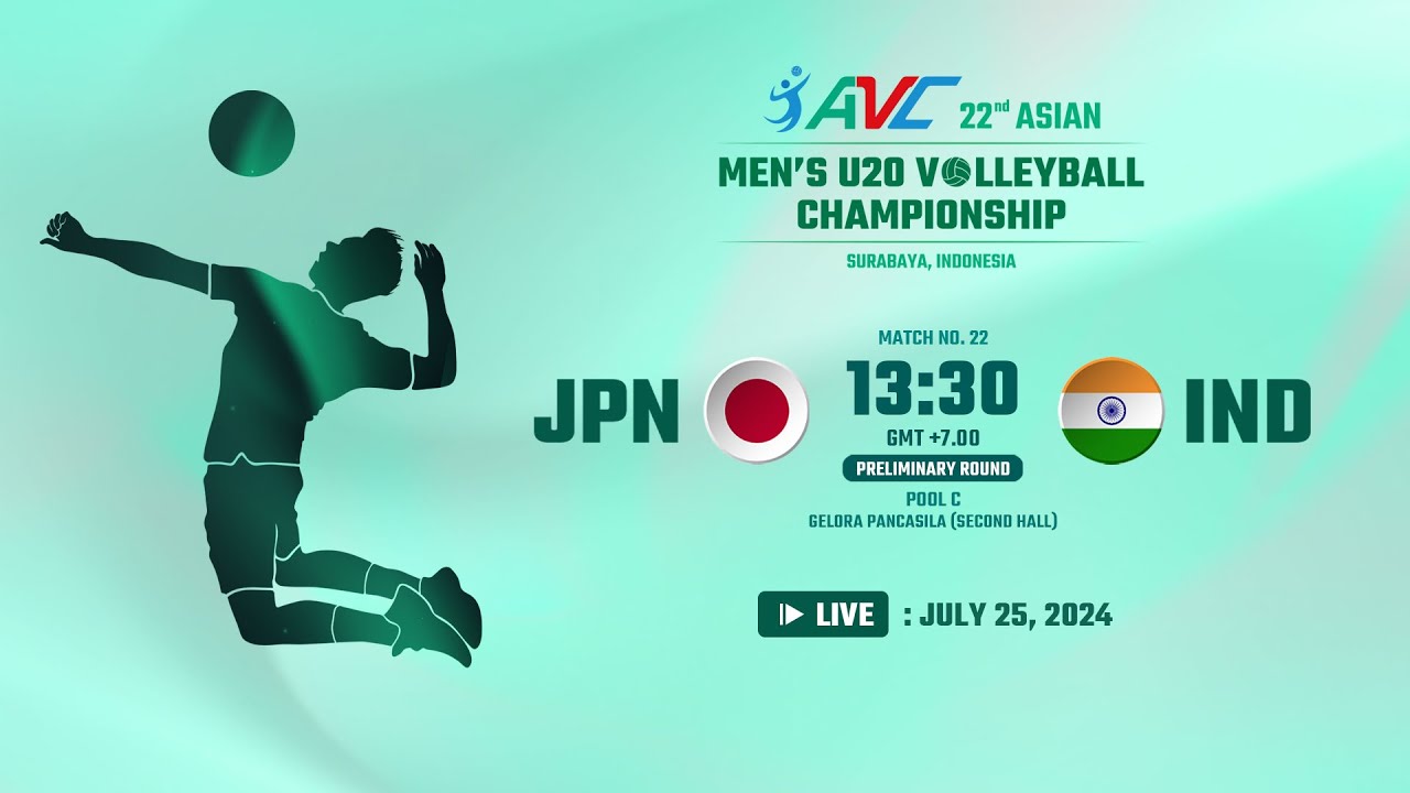 [ LIVE ] JPN VS IND  : 22nd Asian Men's U20 Volleyball Championship