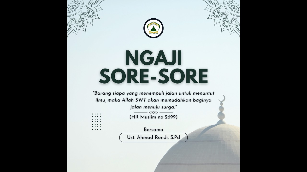 🔴(LIVE) Ngaji Sore sore Special Bulan Ramadhan