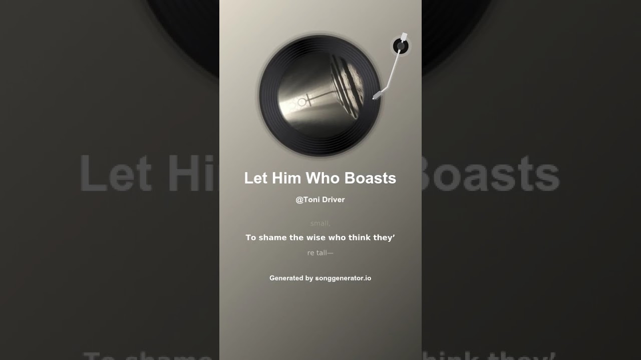 Let Him Who Boasts