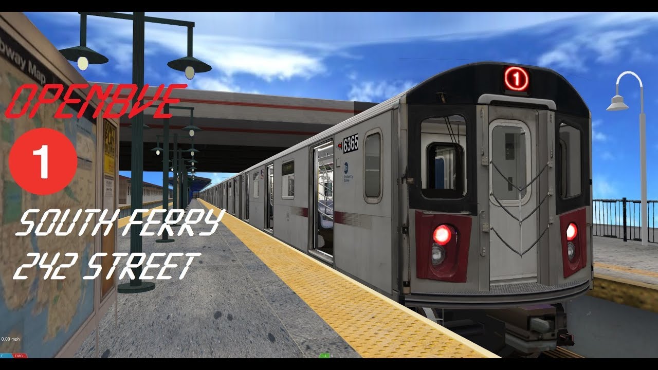 OpenBVE 2018: R142 (1) Train from South Ferry to Van Cortlandt 242nd Street