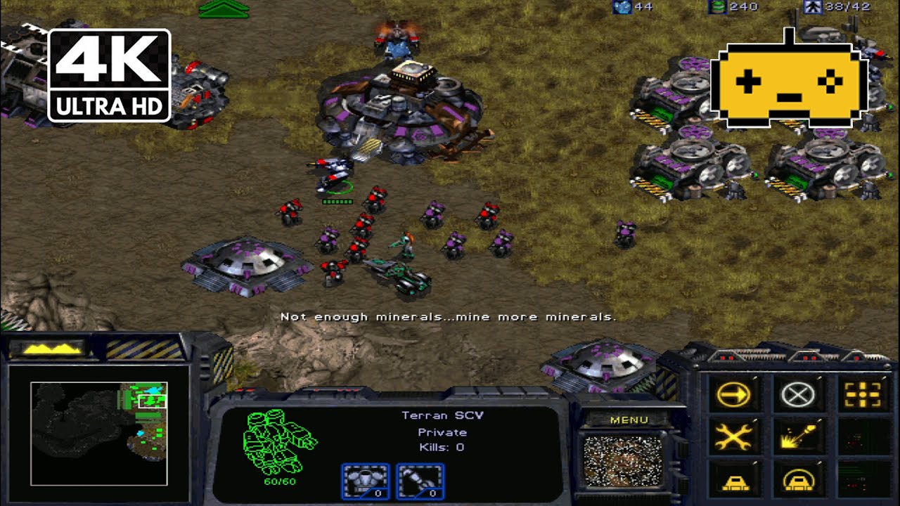 Dominate the Galaxy: Starcraft 1 (1998) Gameplay in 4K (35 Min) | Classic Real-time Strategy gaming