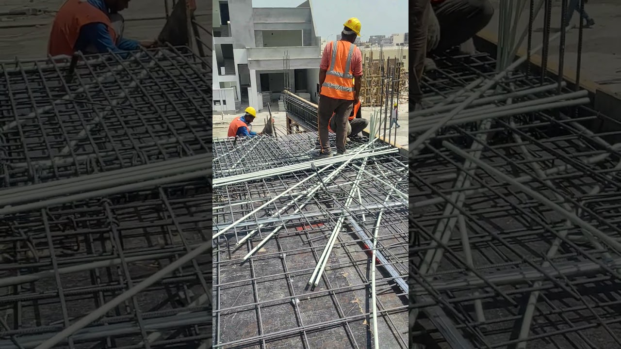 slab electrical piping work #piping #constructionproject #electrical #construction #plumbing