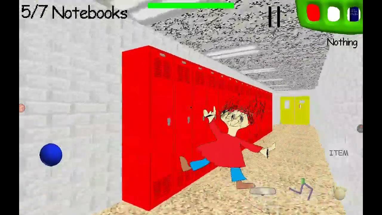 Jugando baldi básics yo mi primera vez jugando
