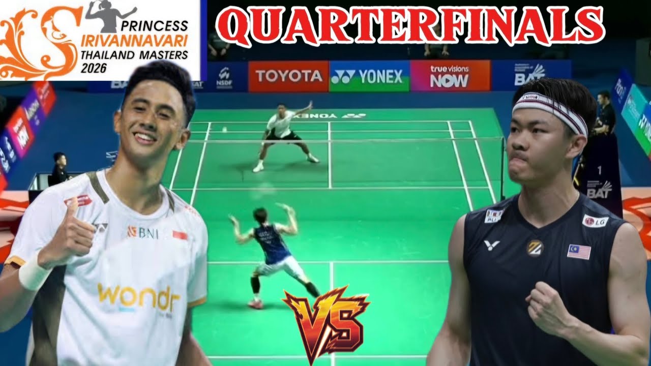 Alwi Farhan (INA) Menantang Lee Zi Jia (MAS) Untuk Berebut Tempat di Semifinal Thailand Masters 2026