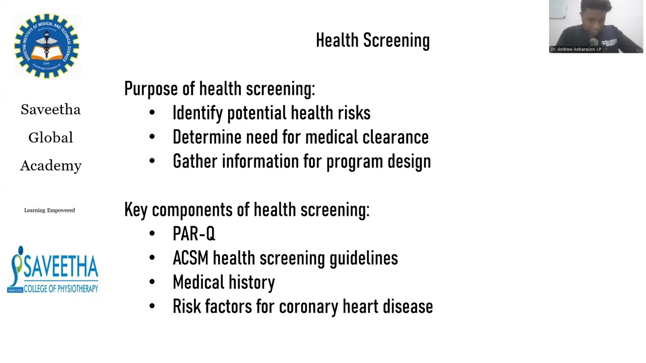 Assessment in Exercise Prescription Part 1