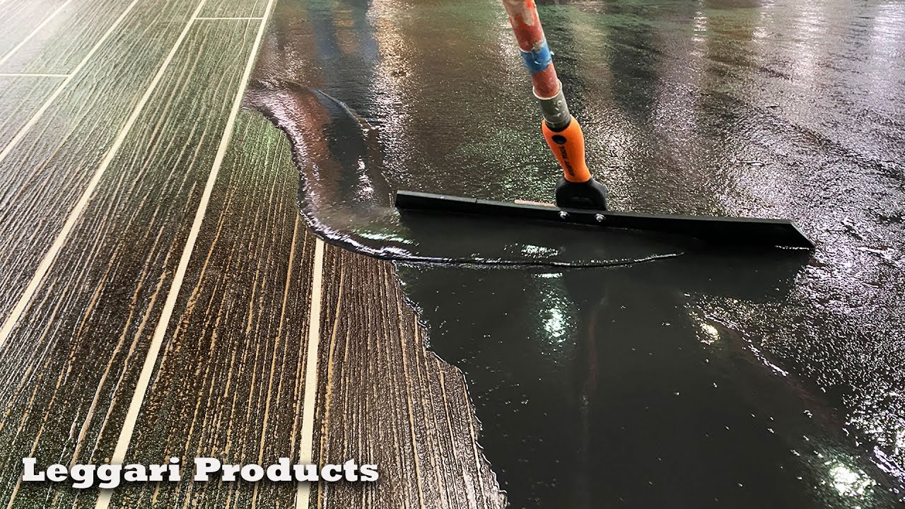 Faux Wood Planks Over Concrete Floor | Concrete Overlay Industrial Grade Coating | How To