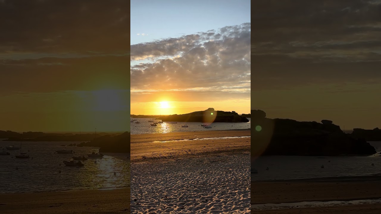 #sunset #goldenhour #beach #ocean #cotesdarmor #bretagne