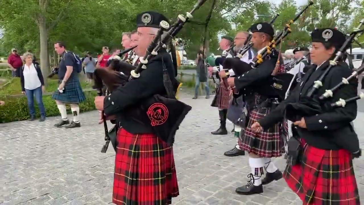 BOWU Pipes ands Drums 80th DDAY Anniversary Normandy 3rd June 2024 Colleville-sur-Mer (1)