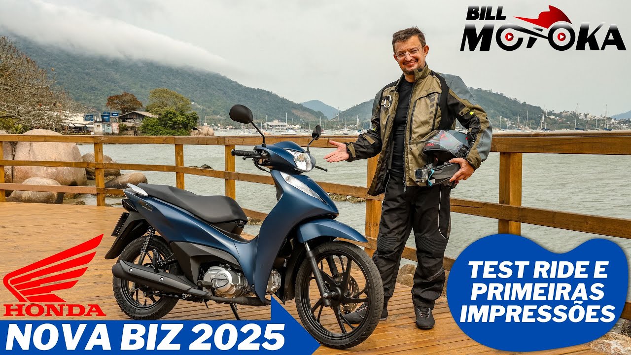 Nova HONDA BIZ 125 2025, primeiro contato, TEST RIDE e primeiras impressões, como é rodar com ela.