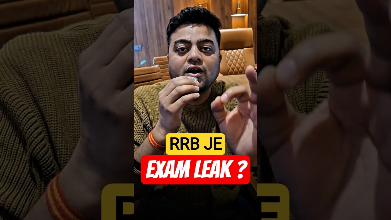RRB JE EXAM PAPER LEAK ? Harish Tiwari Sir 😎 #rrb #rrbje #mocktest #notification #viral