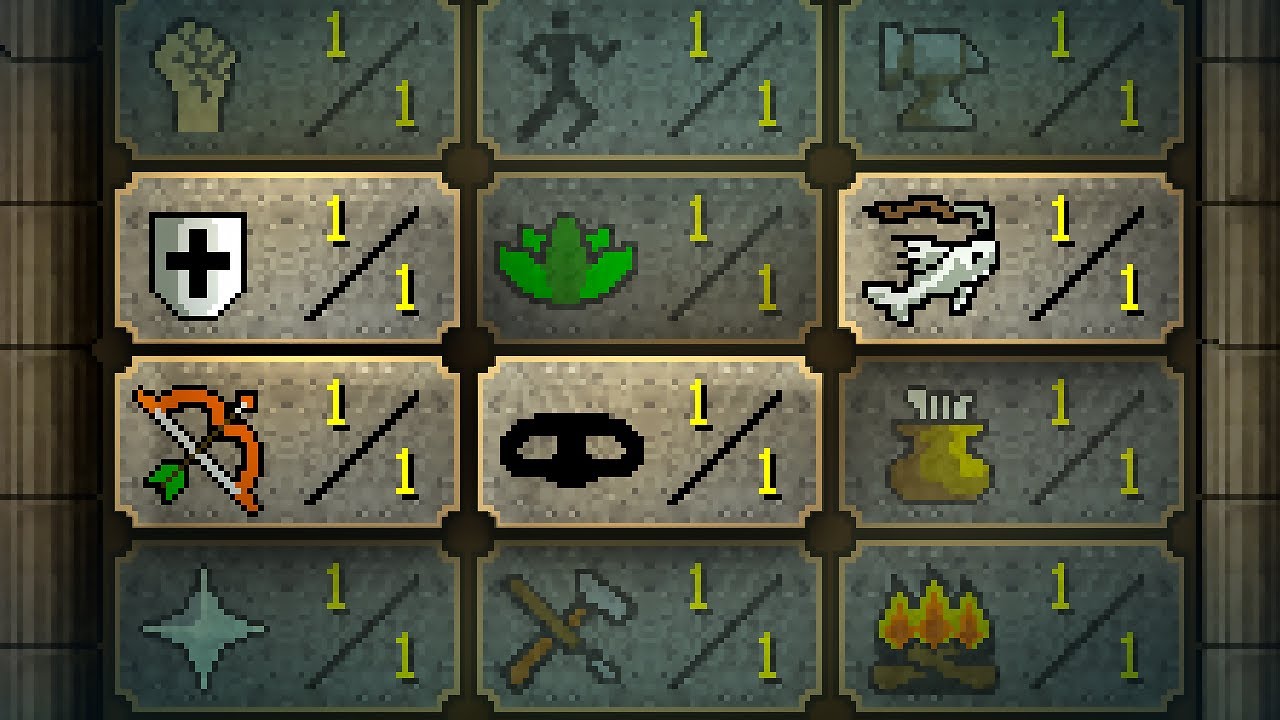 Runescape, но вы начинаете с 4 навыками