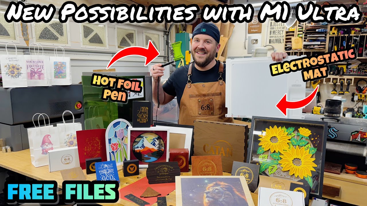 Brand New xTool Electrostatic Mat & Hot Foil Pen for M1 Ultra: Project Ideas, Free Files, & More
