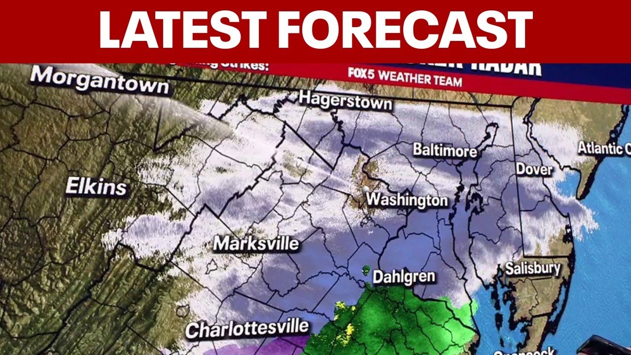 DC SNOW 3PM FORECAST: Slow moving system bring winter weather