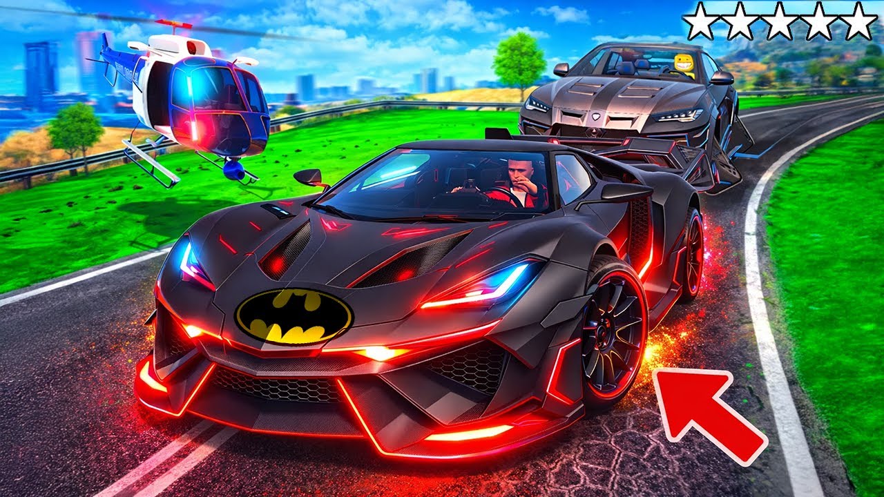 POLIZEI verfolgt OP BATMAN AUTO in GTA 5! (Polizei vs. Dieb)