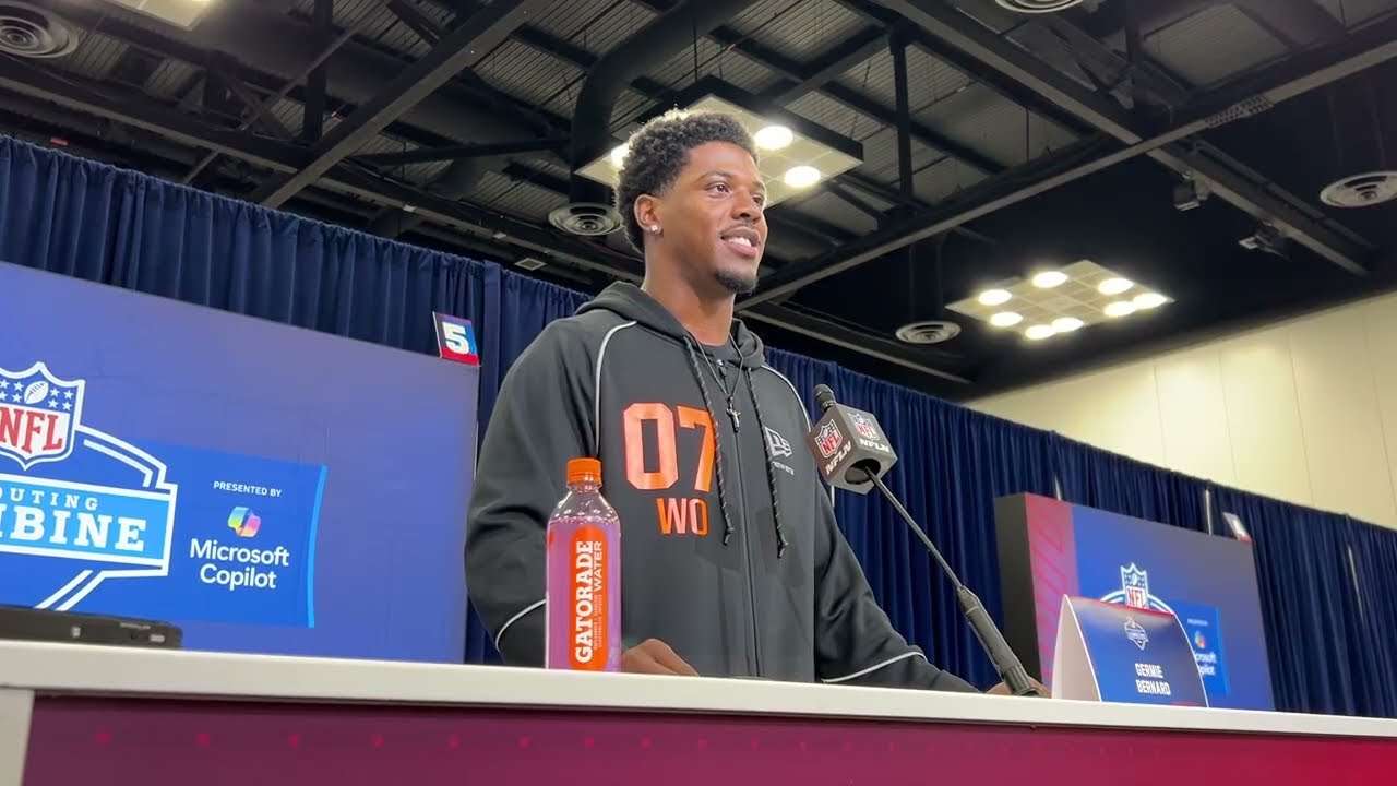 WR Germie Bernard at the 2026 NFL Scouting Combine