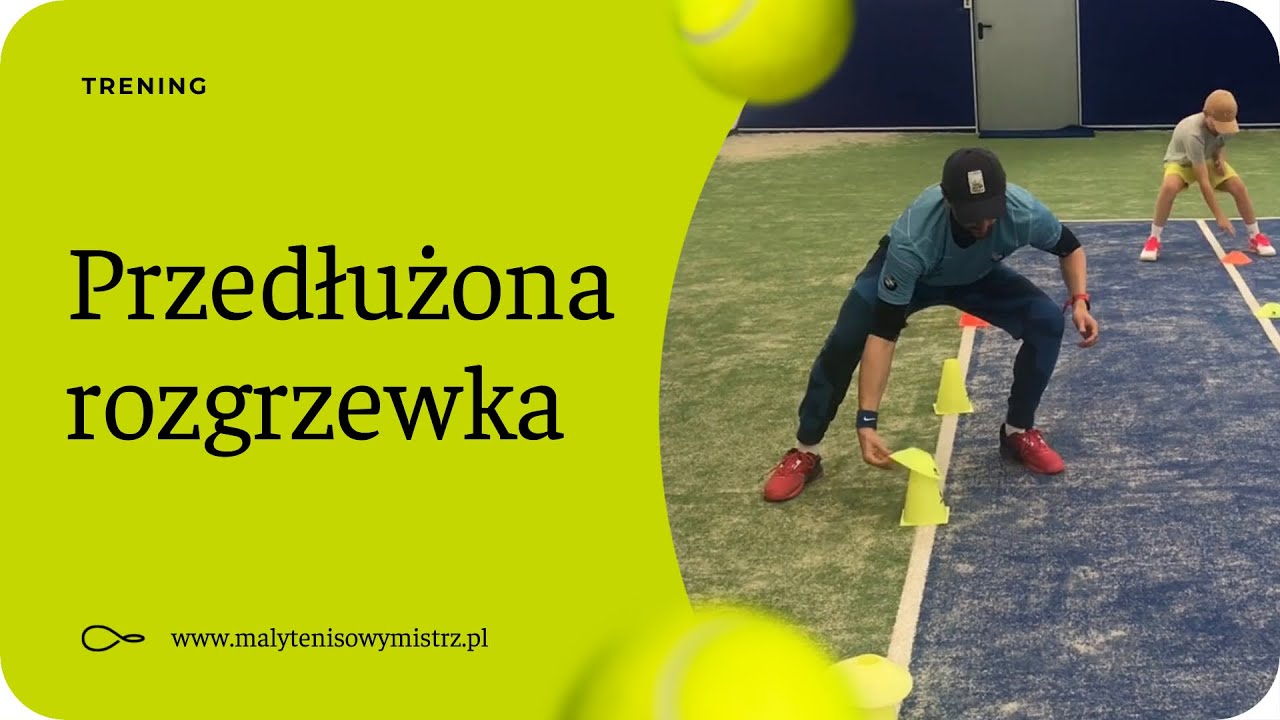 Przedłużona rozgrzewka tenisowa na korcie