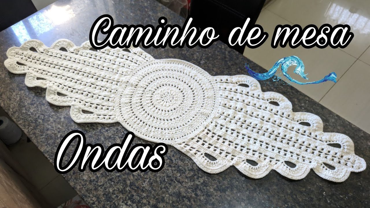 🌼Caminho de mesa / trilho Ondas